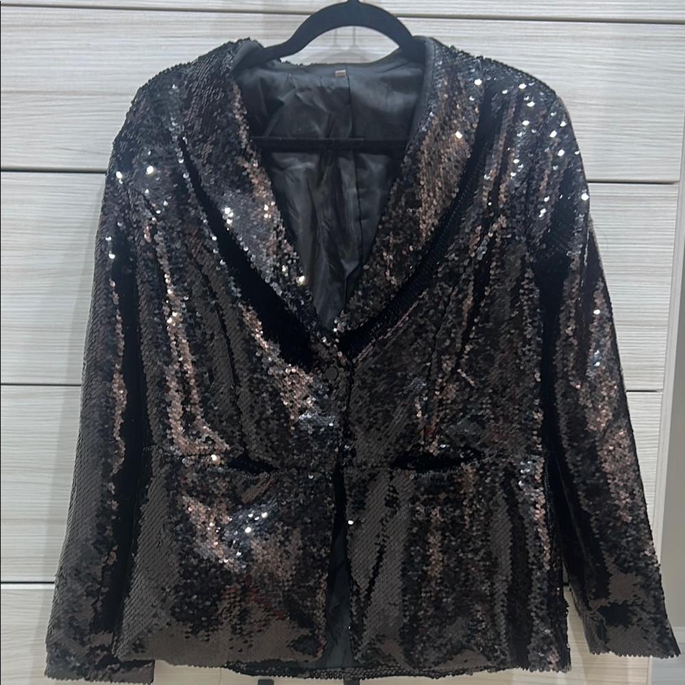 Black Sequin Blazer